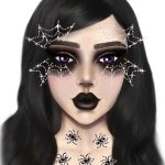 Spider Web Face Jewels Sticker
