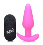 21x Silicone Butt Plug With Remote - Pink - Image 3