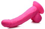 Pop Pecker 7.5 Inch Dildo With Balls - Pink - Image 3