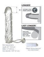 Fantasy X-Tensions Vibrating Super Sleeve - Clear - Image 2