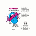 Smack Warming and Lickable Massage Oil - Strawberry 2 Oz