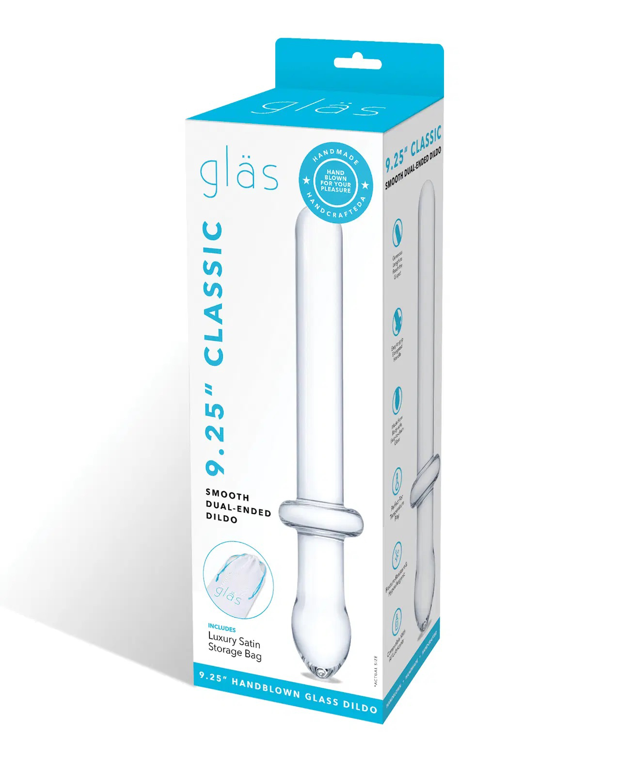 upwjnT6qdbBzO1nZi5U22brRAFCUpGM0 9.25 Inch Classic Smooth Dual-Ended Dildo - Clear - Image 1
