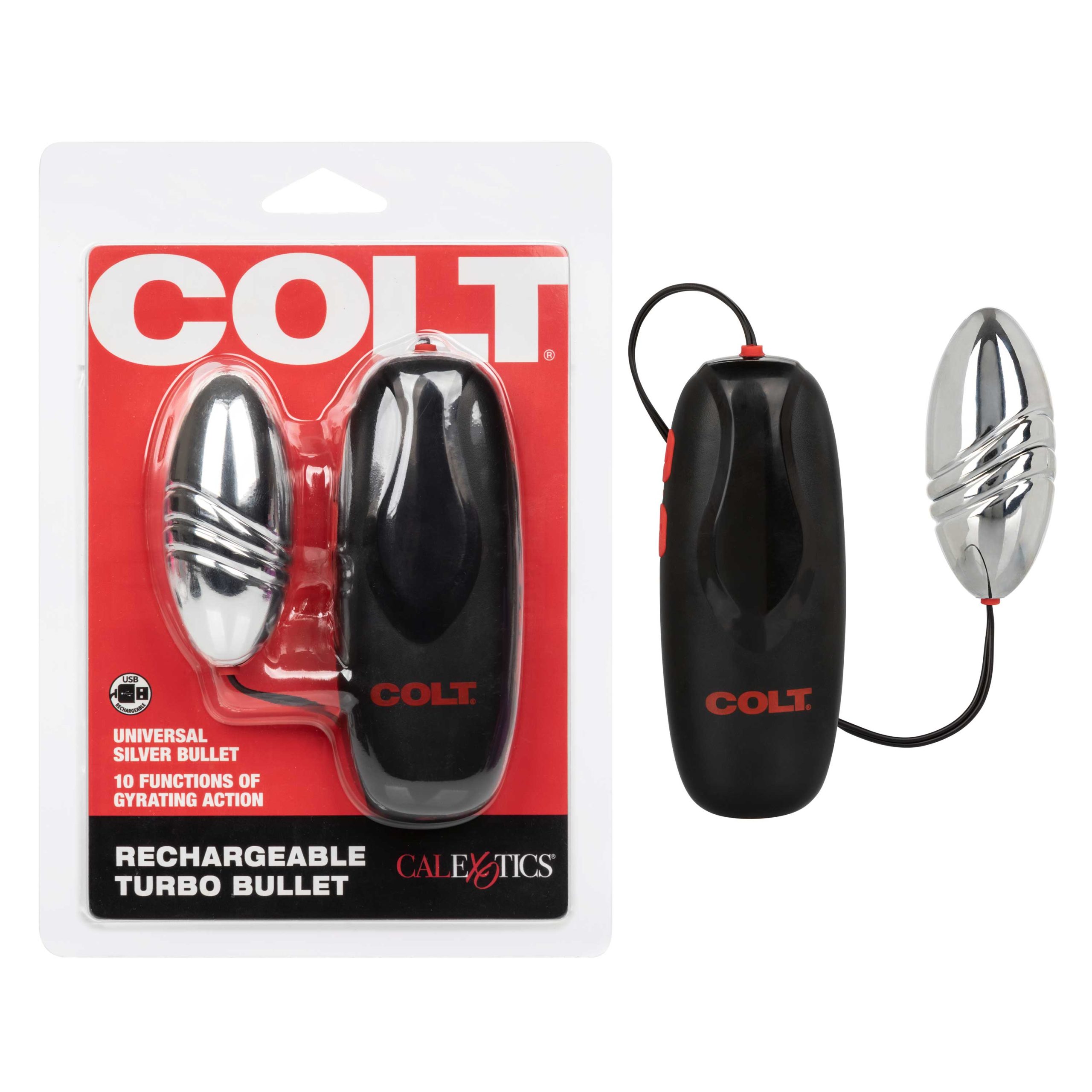 uxZlu8mjEuq12TPMp3rQdhSpvFReQSje Colt Rechargeable Turbo Bullet - Silver - Image 1