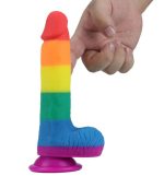 7.5" Pride Dildo - Rainbow - Image 4