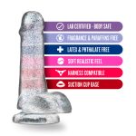 Naturally Yours - 6 Inch Glitter Cock - Sparkling Clear - Image 8