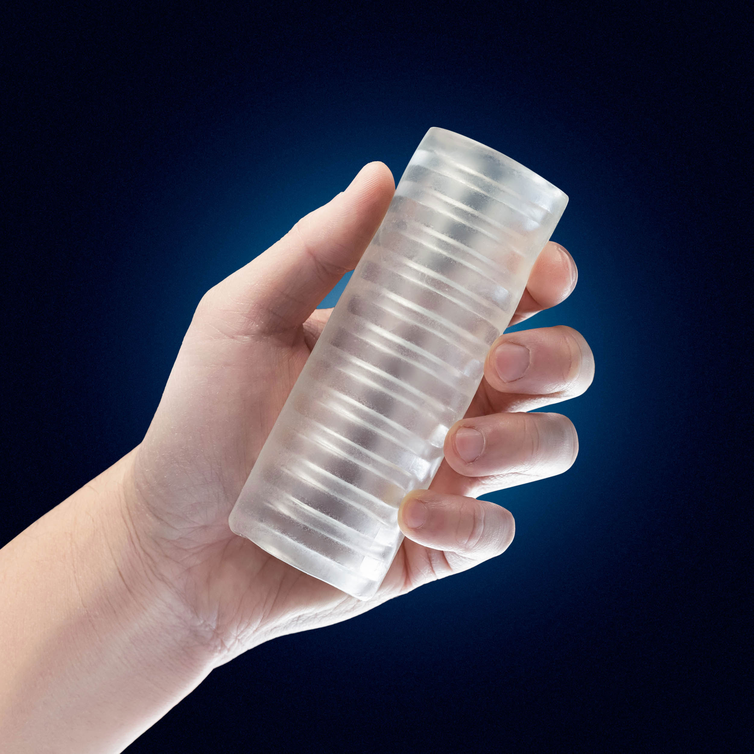 vG5Q6LisWwRB422rp5MVLKGbW27o2BCg Rize - Ribz - Glow in the Dark Self - Lubricating Stroker - Clear - Image 1
