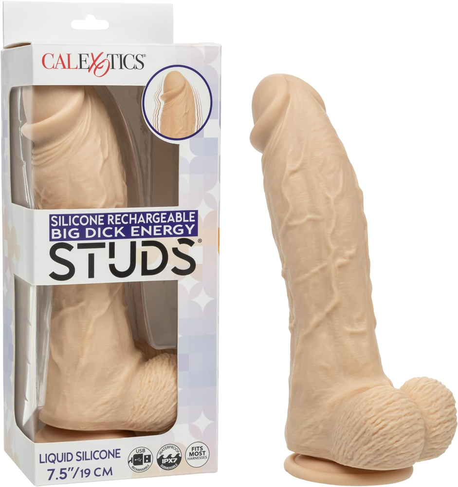 vYeanxyU Silicone Rechargeable Big Dick Energy Studs - Ivory - Image 1