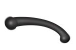 10x Vibra-Crescent Silicone Dual Ended Dildo - Black - Image 5