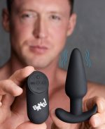 21x Silicone Butt Plug With Remote - Black - Image 3