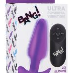 21x Silicone Butt Plug With Remote - Purple
