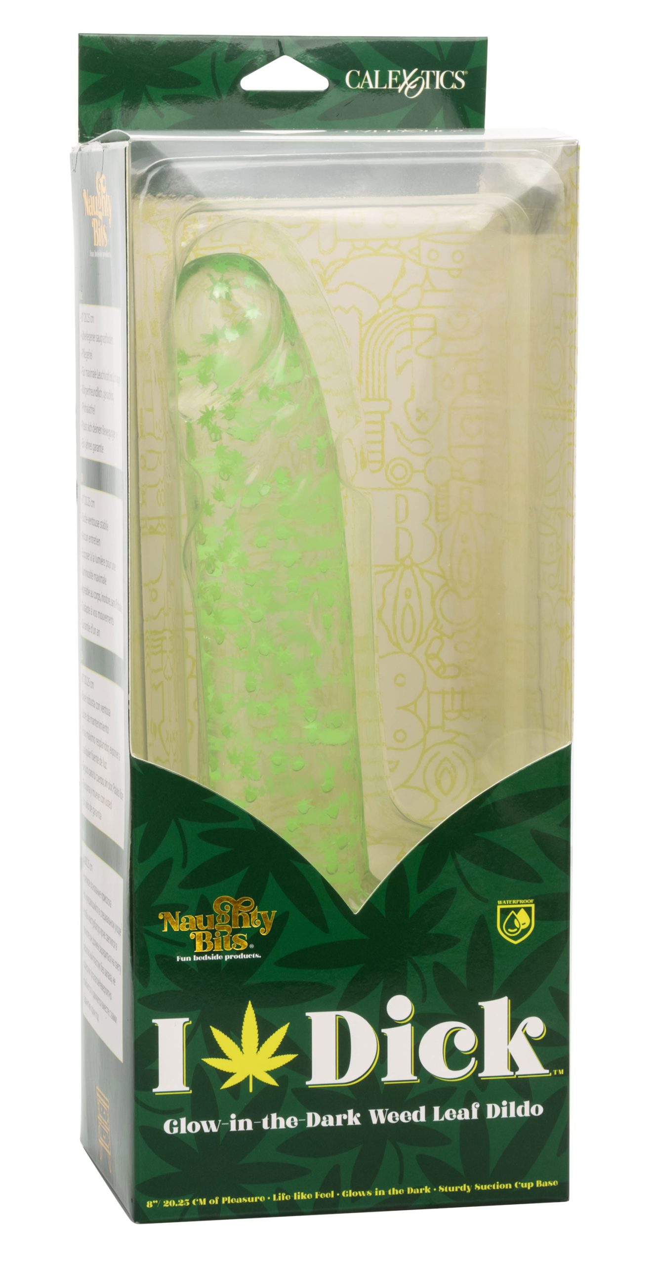 vlokMgxIRzA0er9YR5YJjzXAeCwg3erw Naughty Bits I Leaf Dick Glow-in-the-Dark Weed Leaf Dildo - Glow in the Dark - Image 1
