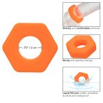 Alpha Liquid Silicone Prolong Sexagon Ring - Orange - Image 4