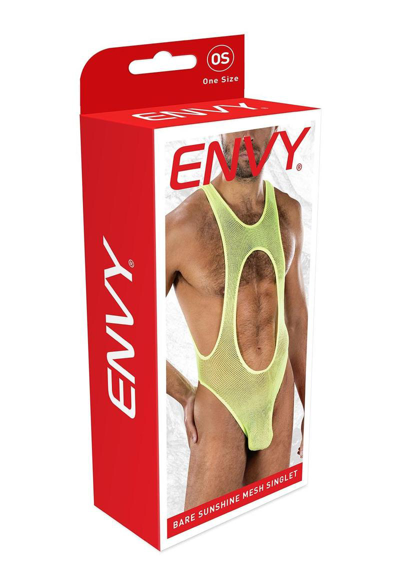 vqmjRjmJ Envy Bare Sunshine Mesh Singlet Os - Yellow - Image 1