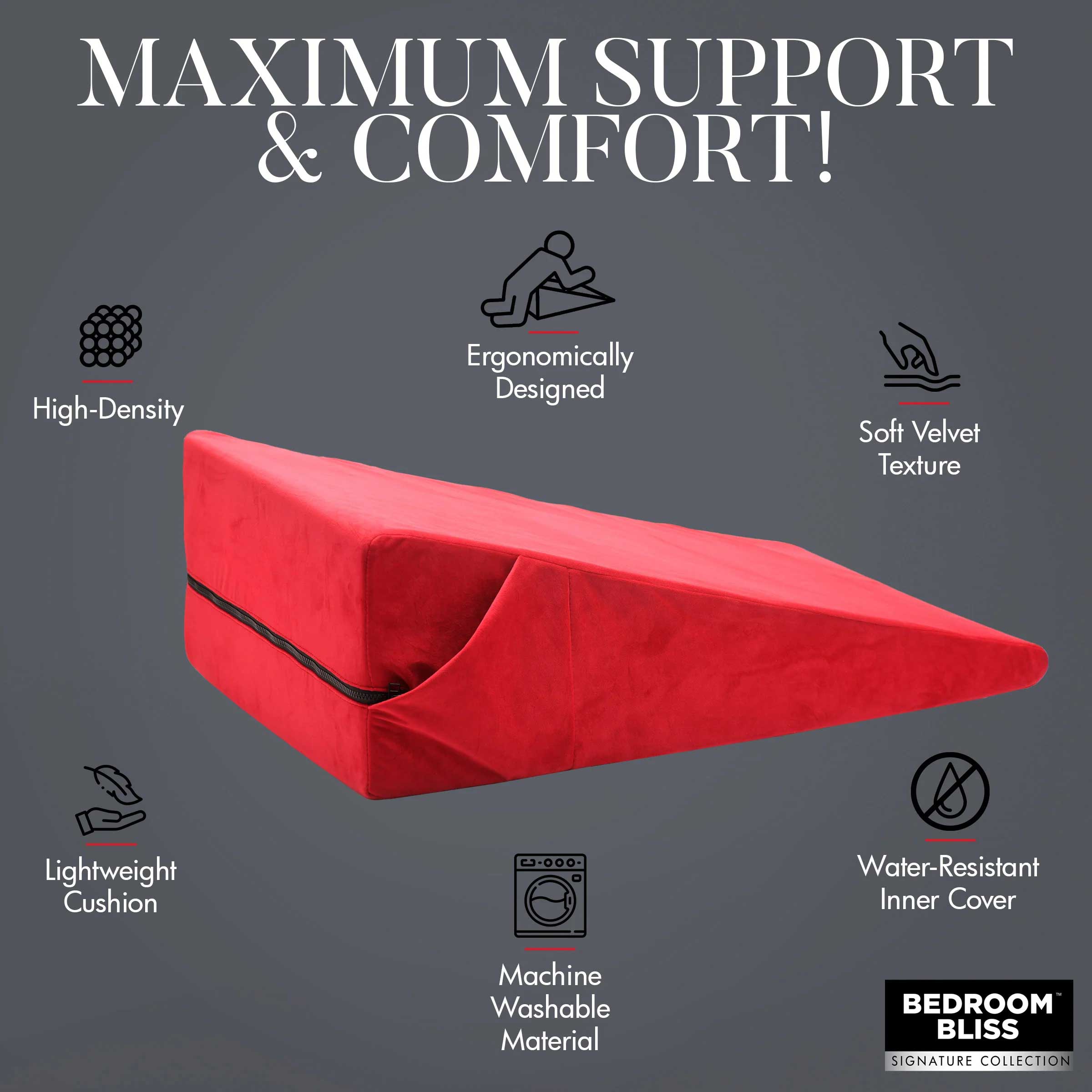 vzirbcOAx2oNiWLUtt4TF3YgSjVB0twG Xl-Love Cushion Large Wedge Pillow - Red - Image 1