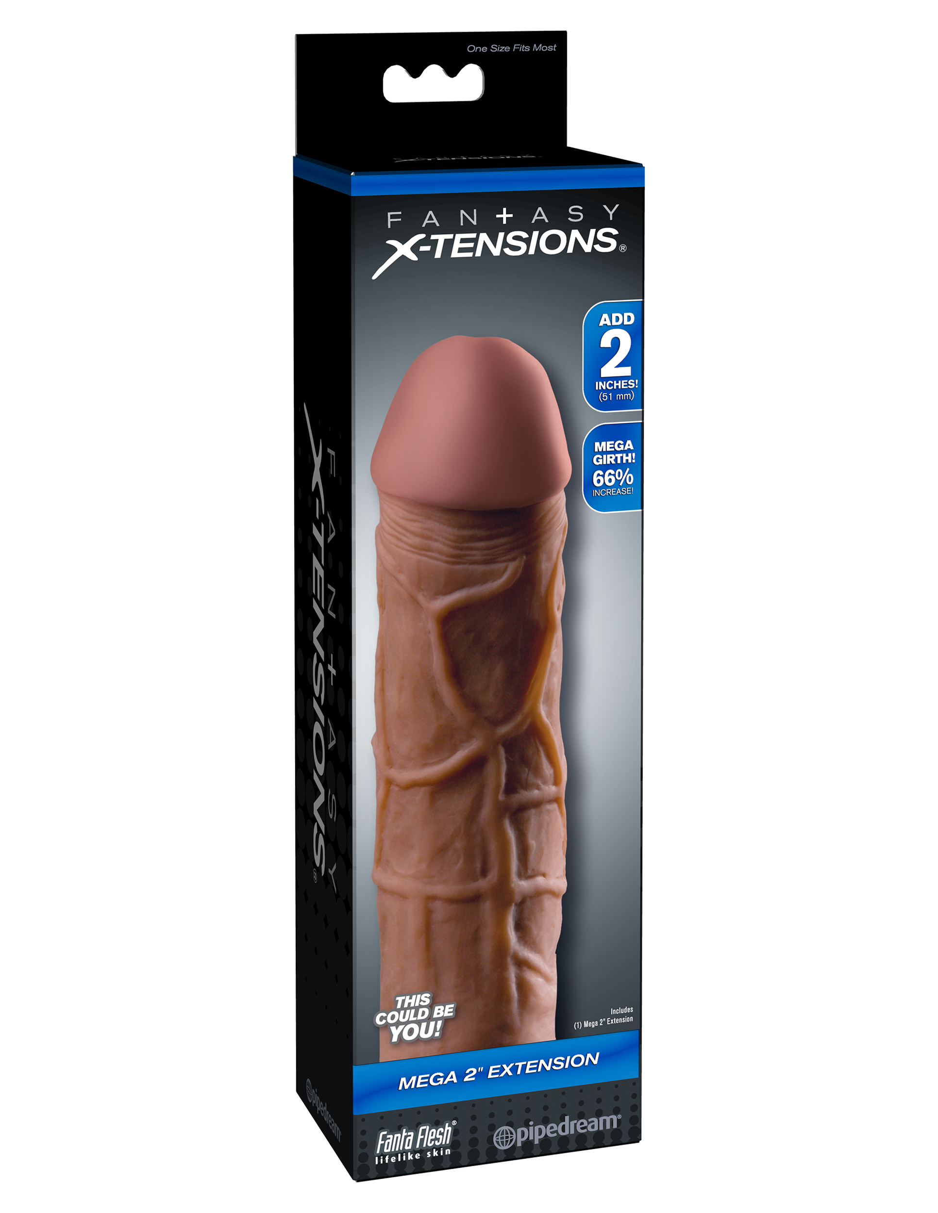 wE5L7QuWLO0GUUv5hc2MBpSuYPkQhskj Fantasy X-Tension Mega 2-Inch Extension - Brown - Image 1