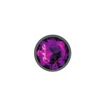 Purple Round Gem Gunmetal Metal Plug - Md - Image 5