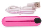 10x Rechargeable Vibrating Metallic Bullet - Pink - Image 3