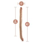 Dr. Skin Plus - 16.5 Posable Double Dong - Beige - Image 7