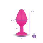 Gemma Purple Gem Pink Silicone Plug - Medium - Image 5