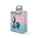 Teal Round Gem Gunmetal Metal Plug - Sm - Image 8