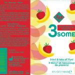3some 3-in-1 Lubricant - Strawberry Banana - 4 Fl. Oz.