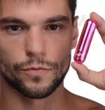 10x Rechargeable Vibrating Metallic Bullet - Pink - Image 3