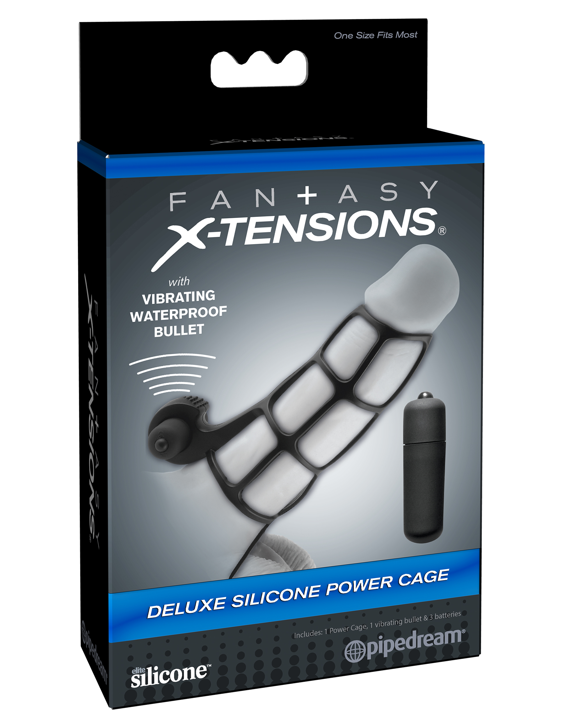 whjD5ilH2CjVIqFdX99AsURXycatpKK2 Fantasy X-Tensions Deluxe Silicone Power Cage - Black - Image 1