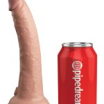 King Cock Elite 7 Inch Vibrating Silicone Dual Density Cock With Remote - Light