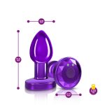 Vibrating Purple Metal Remote Plug - Small - Image 4