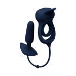 Humper Rechargeable Dual C-Ring With Anal Plug - Black - Image 3