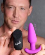21x Silicone Butt Plug With Remote - Purple - Image 3