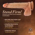 Renaissance - Davinci - 8 Inch Sliding Foreskin Dildo With Squeezable Balls - Tan - Image 3