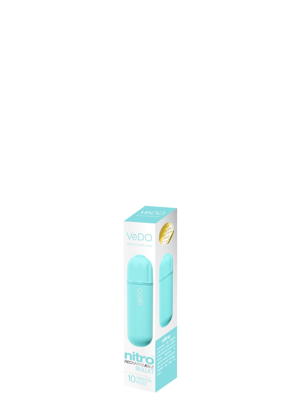 xGgJmKQs Nitro Rechargeable Bullet - Turquoise - Image 1