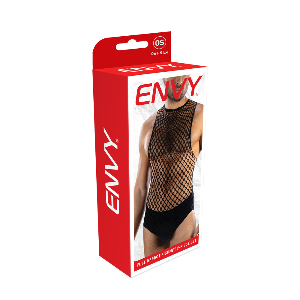 xMsknne6 Envy Full Effect Fishnet 2 Piece Set Os - Black - Image 1