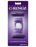 Fantasy C-Ringz Duo-Vibrating Super Ring Purple - Image 2