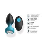 Eluxe Vibrating Clr Gem Bluombre Plug Md With Remote - Image 6