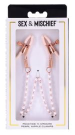 Peaches N Creame Pearl Nipple Clamps - Pink - Image 4