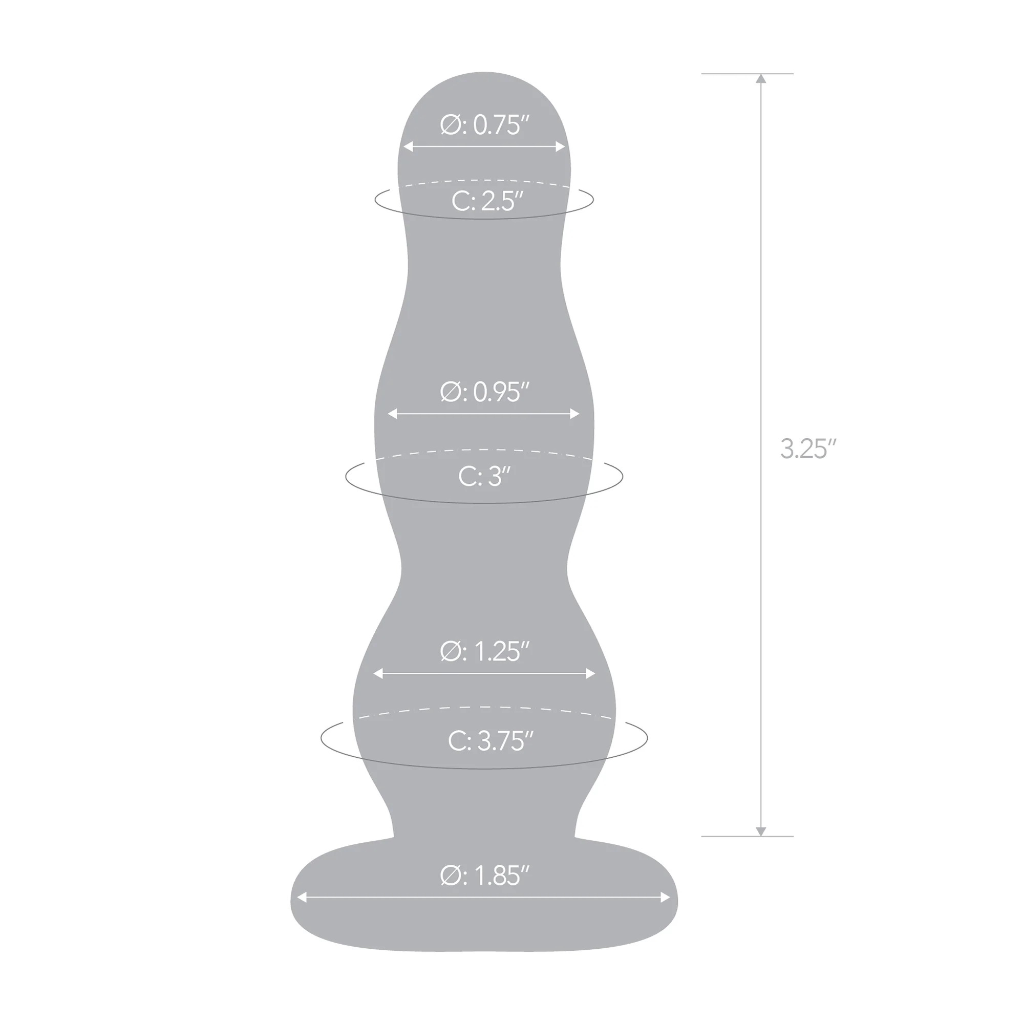 xuEIXh8my6QBQeAn3r7x08d2JrcBeL6m 4 Inch Glass Butt Plug - Image 1
