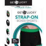 Get Lucky Strap-on Black/green Boxers - Xl/xxl