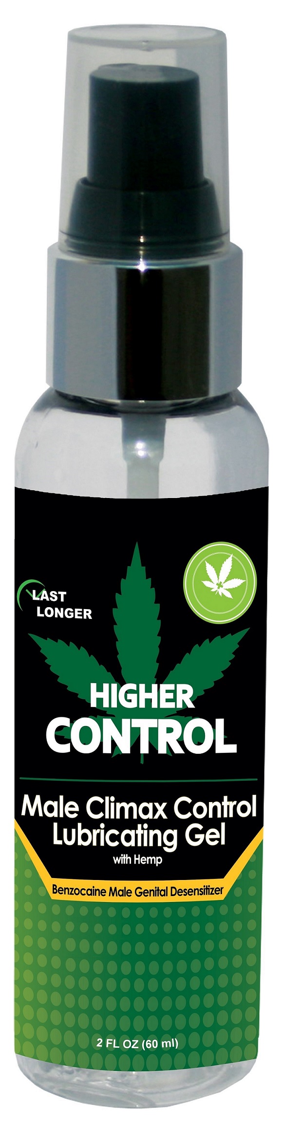 xyI88Yl0nca32g0kM9zzQCPzXmg4LQJD Higher Control Male Climax Control Lubricating Gel With Hemp - 2 Fl. Oz. / 60 ml - Image 1