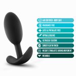 Anal Adventures - Platinum - Silicone Vibra Slim Plug -Medium - Black - Image 2