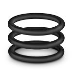 Performance - Vs3 Pure Premium Silicone Cockrings - Large - Black - Image 4