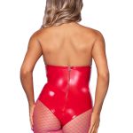 Vinyl Bodysuit - Small - Red