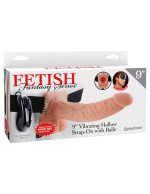 Fetish Fantasy Series 9 Inch Vibrating Hollow Strap-on With Balls - Flesh - Image 4