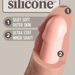 King Cock Elite 8 Inch Dual Density Silicone Cock - Light