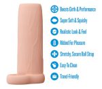 Performance 4.25 Inch Enhancement Sleeve - Beige - Image 4