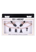 Brat Charmed Nipple Clamps - Rose Gold - Image 3