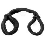 Fetish Fantasy Series Silk Rope Love Cuffs - Black - Image 3
