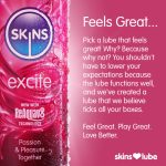 Skins Excite Tingling Water Based Lubricant 4.4oz - Image 2