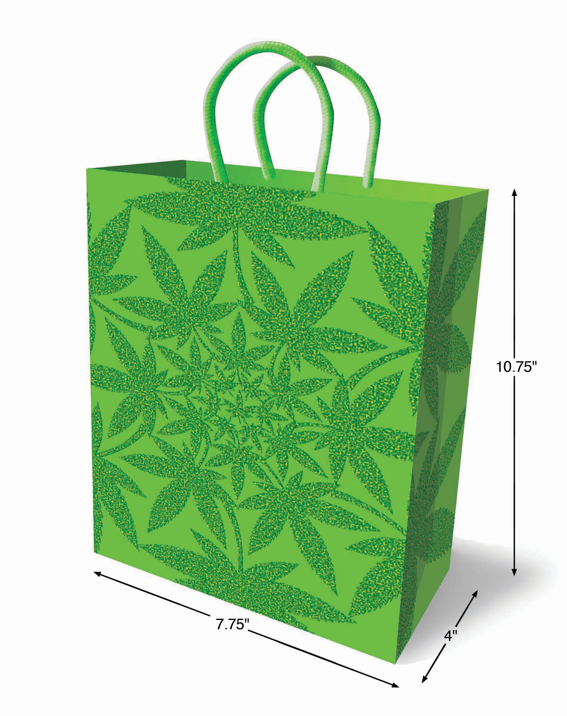 yn4WTaBcsLJbNuZcwM96L56EhuOKYT2W Glitter Ganja Gift Bag - Green - Image 1